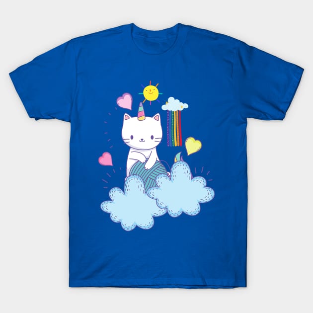 Caticorn with Yarn T-Shirt by leBoosh-Designs